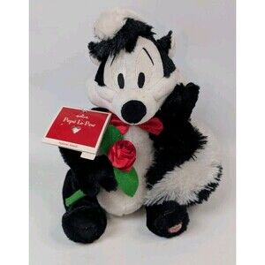 Hallmark Pepé Le Pew Plush Looney Tunes Skunk Valentine Rose Toy 2008